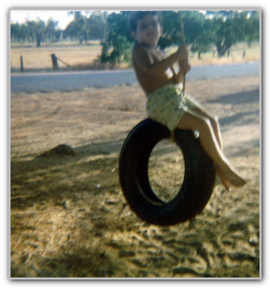 CJ on swing Benara Rd